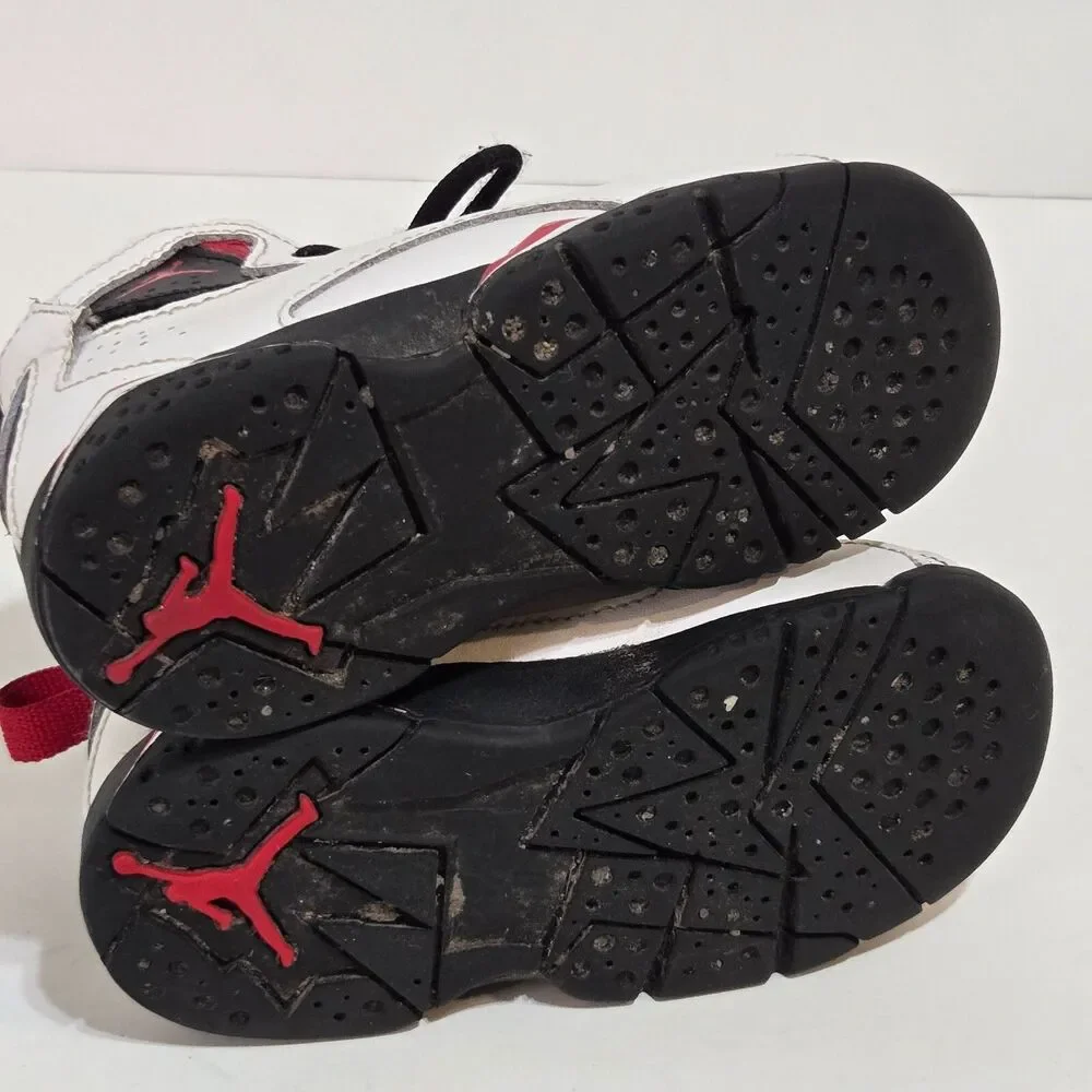 Nike Air Jordan True Flight Toddler Sz 8C/25 White black Athletic Shoes Sneakers